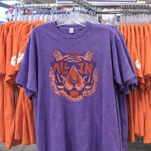 Men's Clemson Tigers Fan Tee-Shirt "All In" Tiger Shirt Size XL